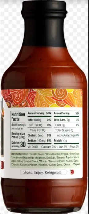 Органический соус для барбекю из Портленда сочетается с 16 унциями небольших запахов натурального гикори специй и сладкой мелассы