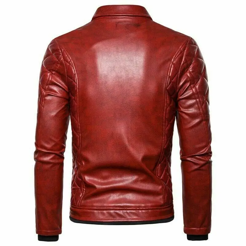 
Wholesale outdoor streetwear Custom Winter Fashion Casual Black Mens bake motorcycle Leather Jacke 