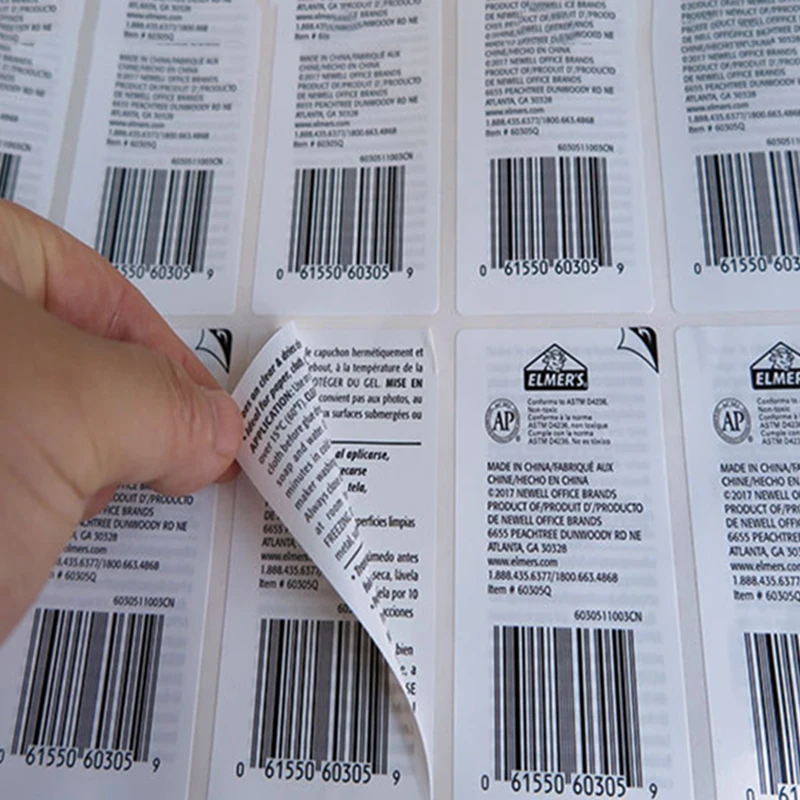 Small business packaging label for custom sticker waterproof sticker sheet printing logo roll adhesive double layer label