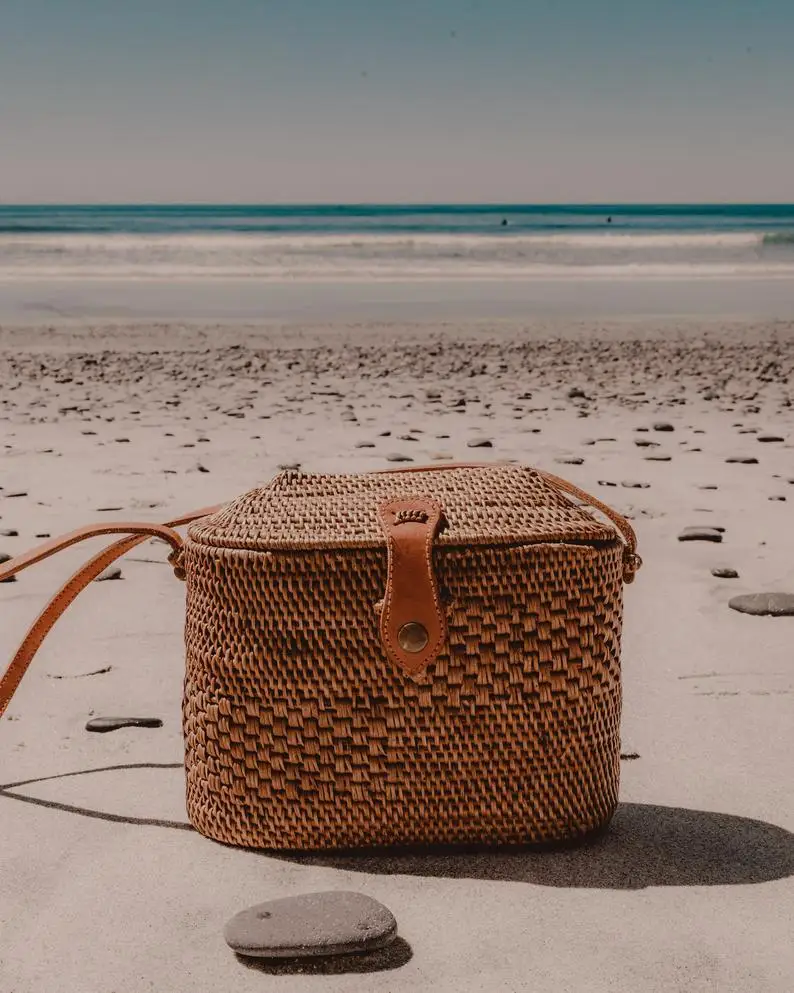 Rattan Women Handbag Cheapest Price Natural Made In Vietnam Wholesale