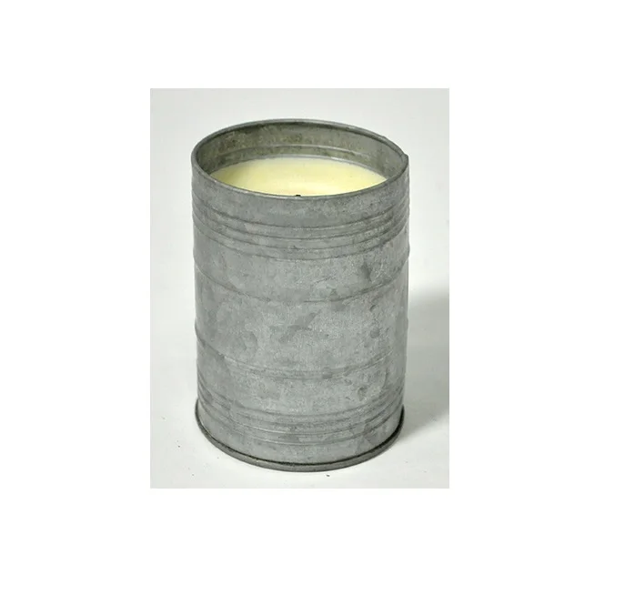 Galvanized Candle Vessels Embossed Large Empty Candle Container Candle Jar Big Ceramic in Bulk Black Gift Print OEM