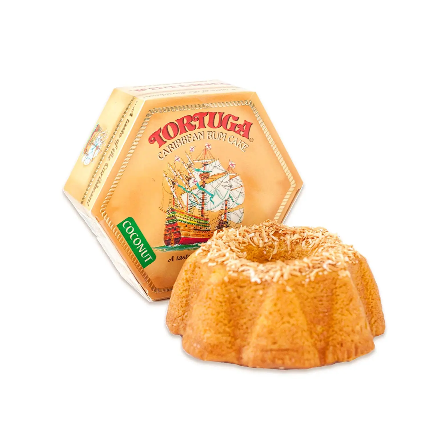 
TORTUGA Caribbean COCONUT Rum Cake 16 oz - The Perfect Premium Gourmet Gift for Gift Baskets Giveaways 