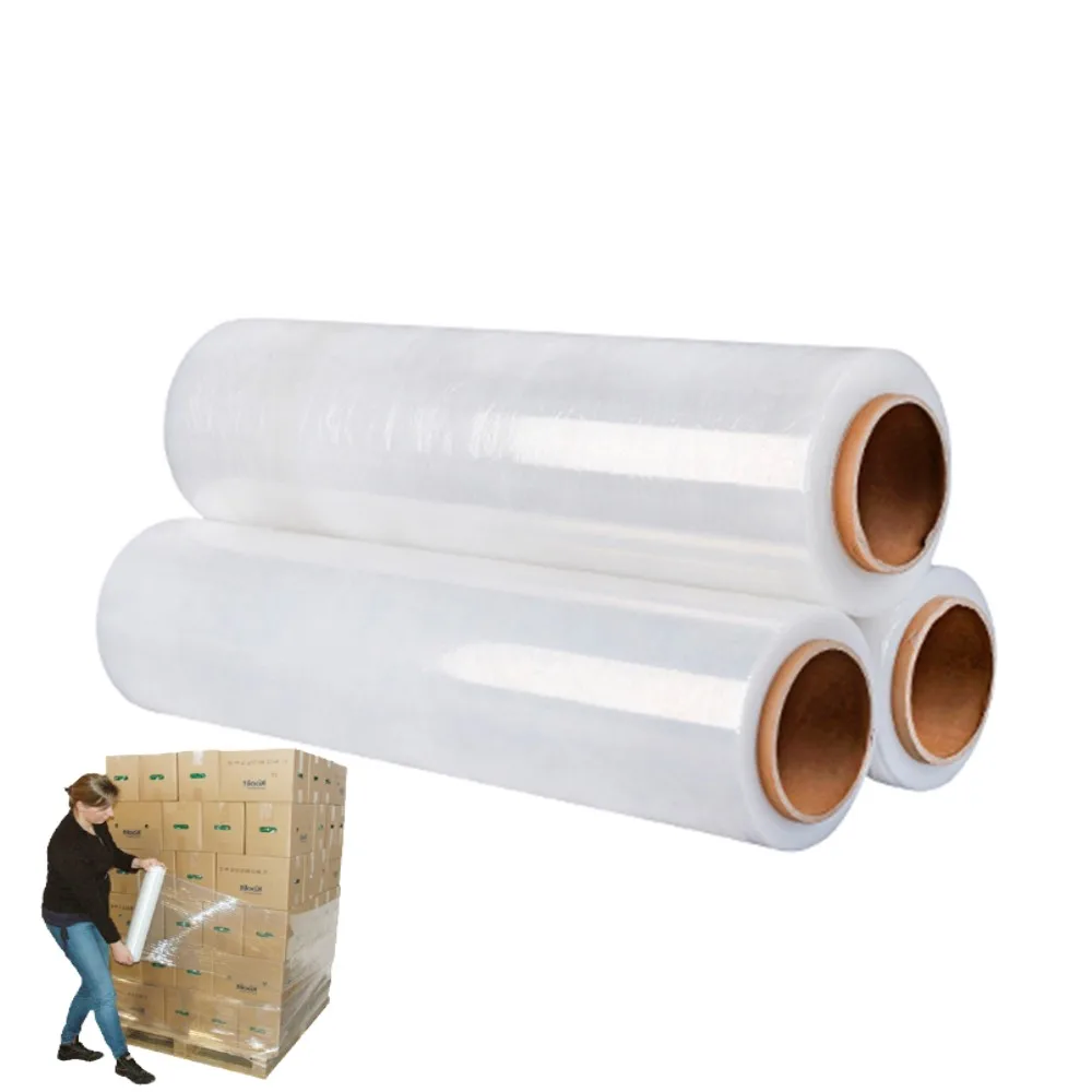 Vietnam Made 15 Mic Stretch Extensible Film Roll Moisture Proof PE Polythene Plastic for Food Wrapping Pallet Packing Logistics