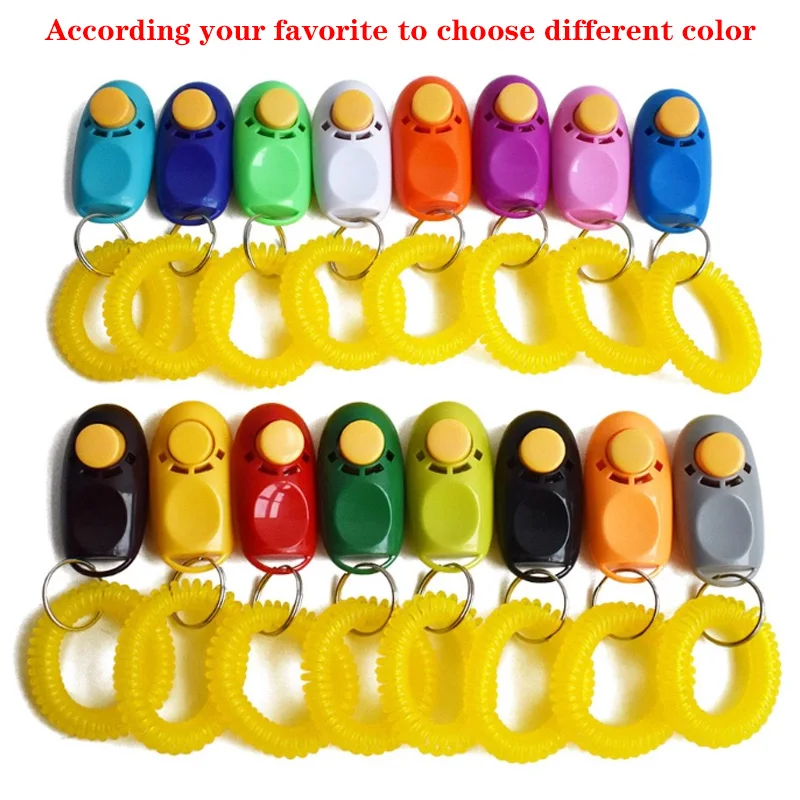 Customizable Logo Personalized Plastic Pet Training Whistle Strap Dog Trainer Clicker