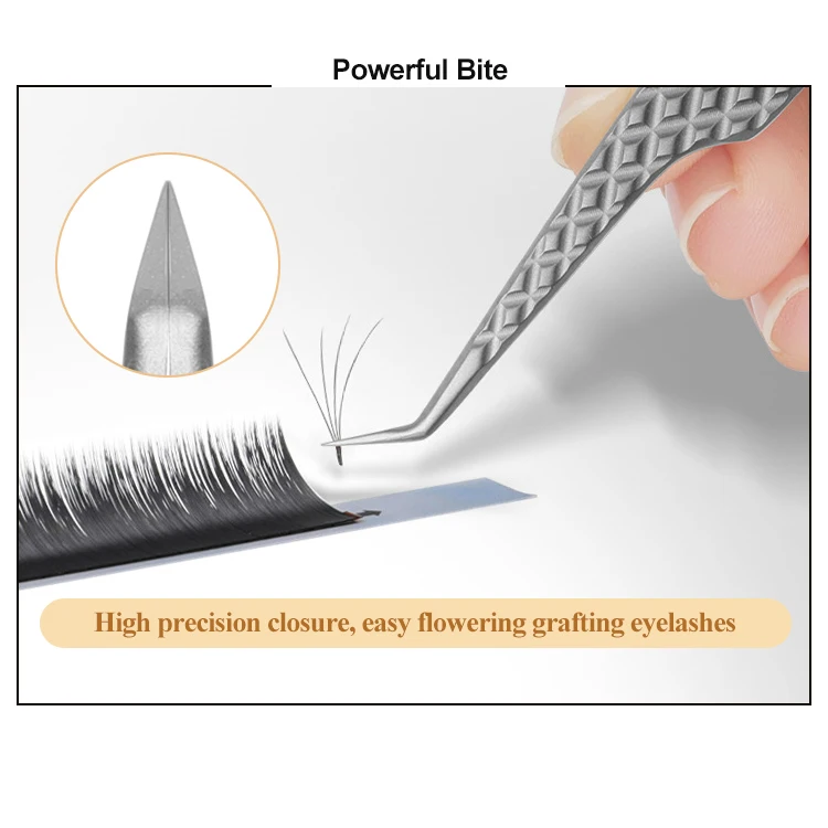 New Style Ultra Precise Tip Improve for 3D 6D Eyelashes Extension tweezers long boot volume isolation stainless steel tweezers