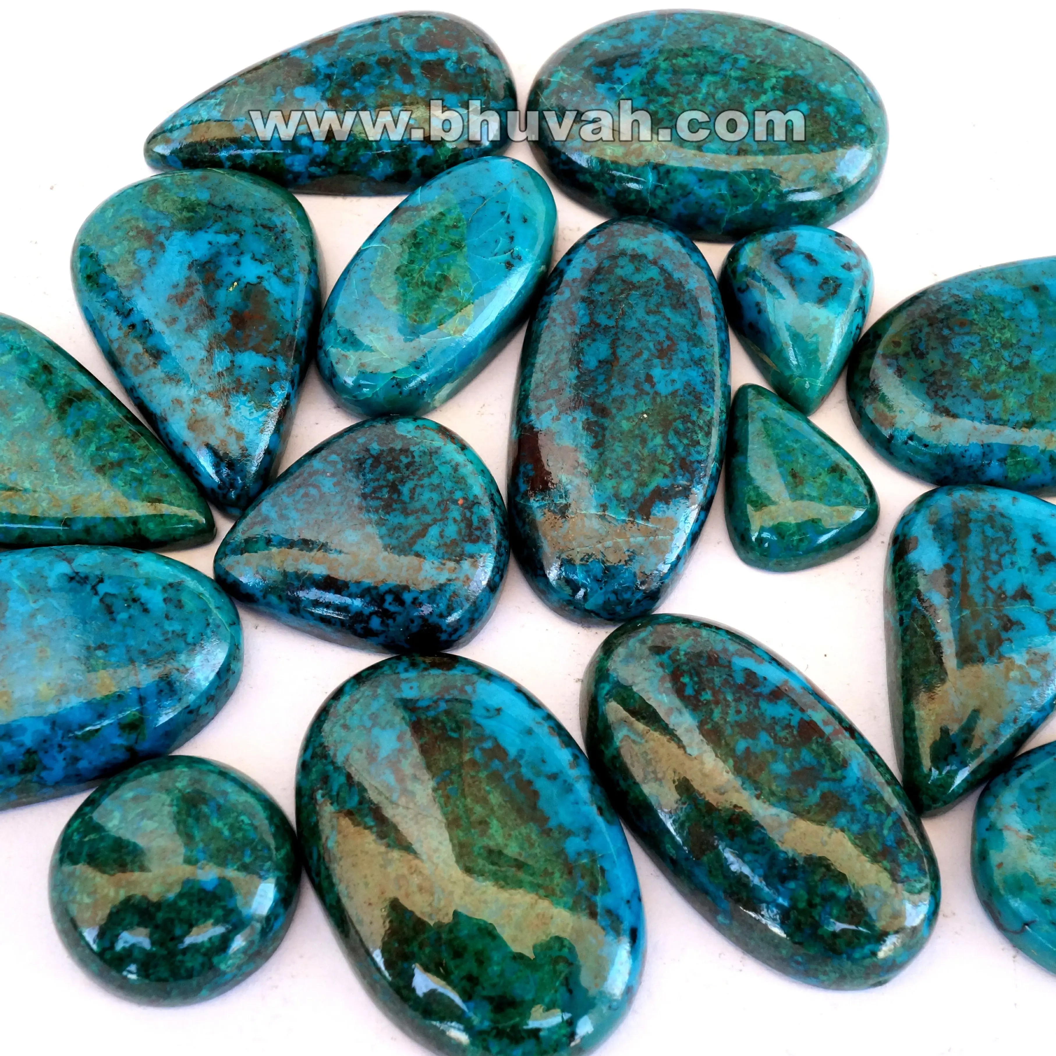 Chrysocolla Peru Supplier From India Wholesale Bulk Cheap Manufacturing Price High Quality Top Grade Cabochon Gemstone Stone