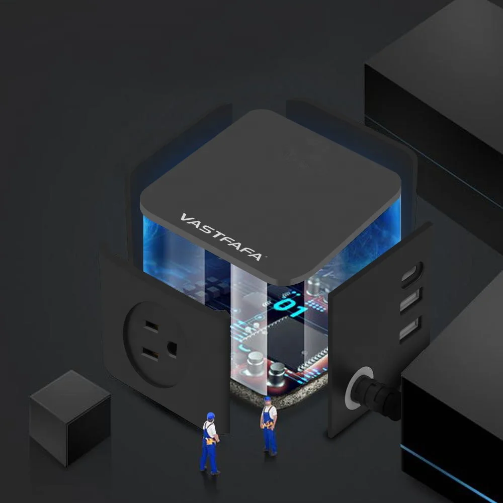 Лидер продаж сетевой куб с 3 USB-портами для дома офиса и