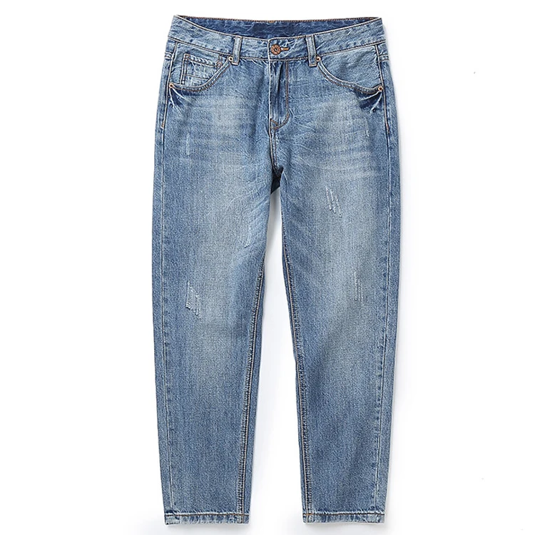 Профессиональный производитель повседневные мужские джинсы новый продукт 2021 черные рваные