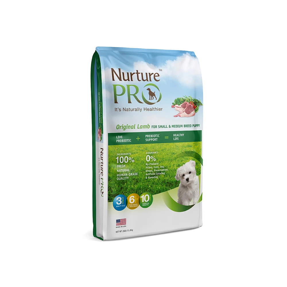 
Nurture Pro Brand USA Quality Small & Medium Breed Puppy Food High Vitamin Protein 26LB Original Lamb Dog Dry Food 