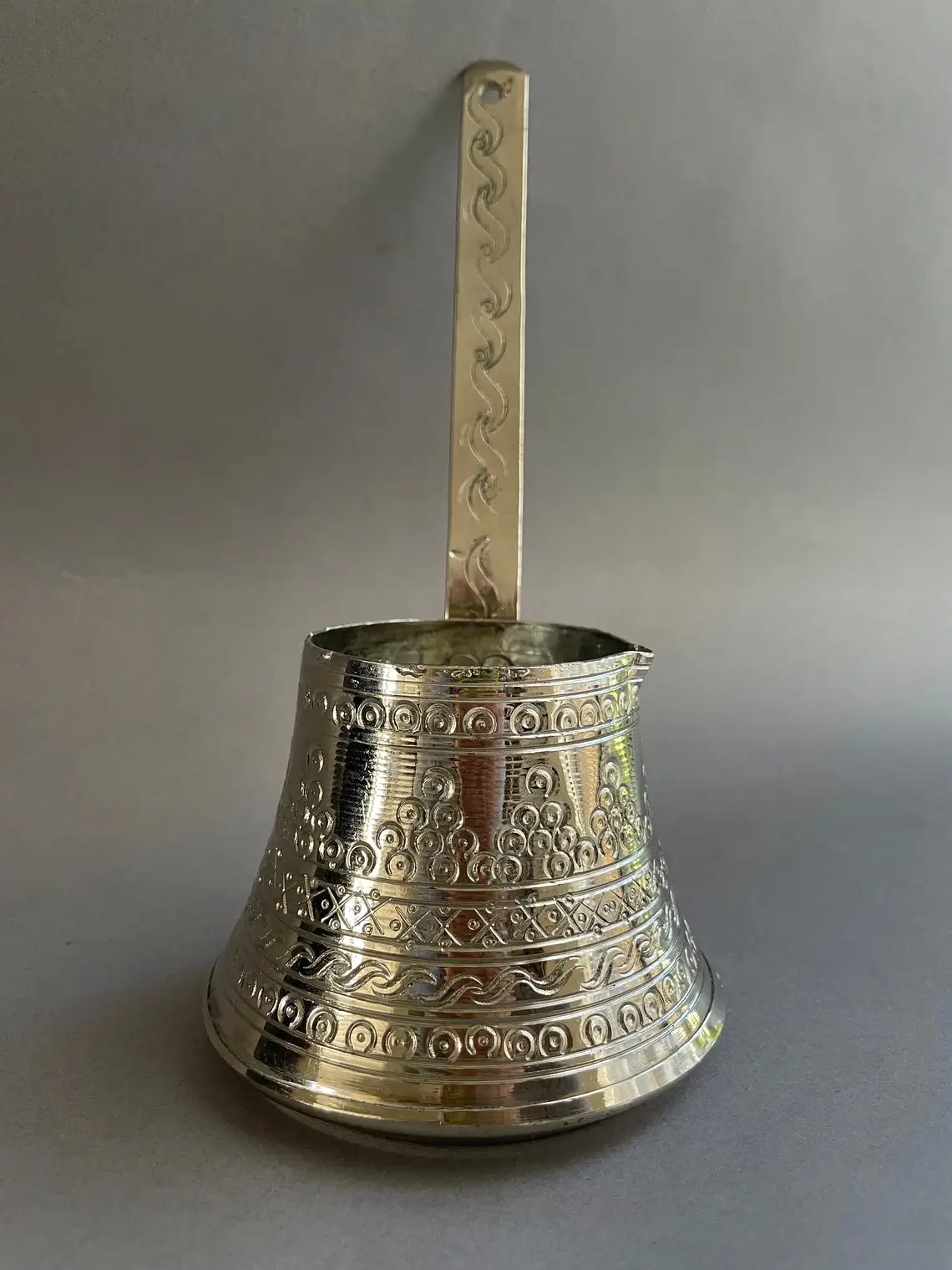 Латунная Турецкая Кофеварка CEZVE IBRIK Jezve Turka с деревянной ручкой для дома отеля и ресторана ручной работы