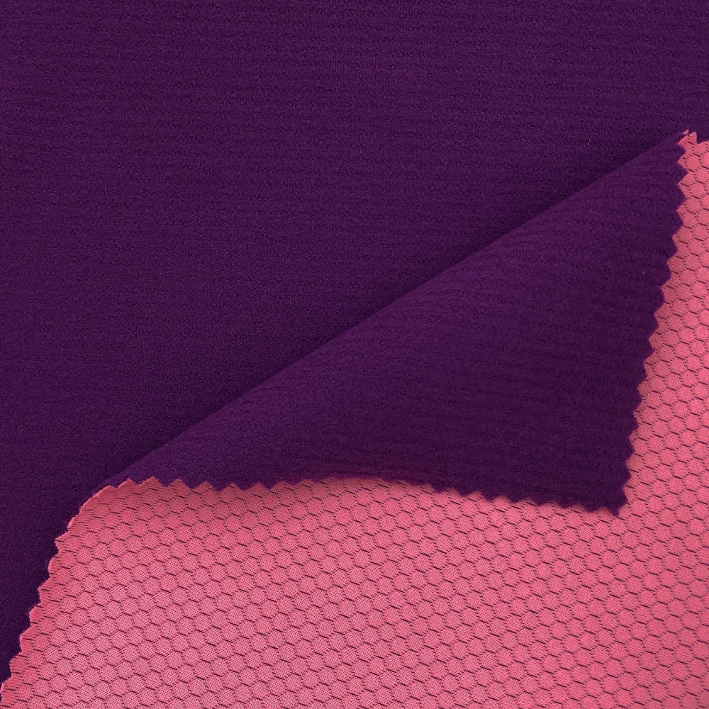 Unique Design 94%POLYESTER 6%SPANDEX Piece Dye Interlock Fabric with Wicking Brush Finish