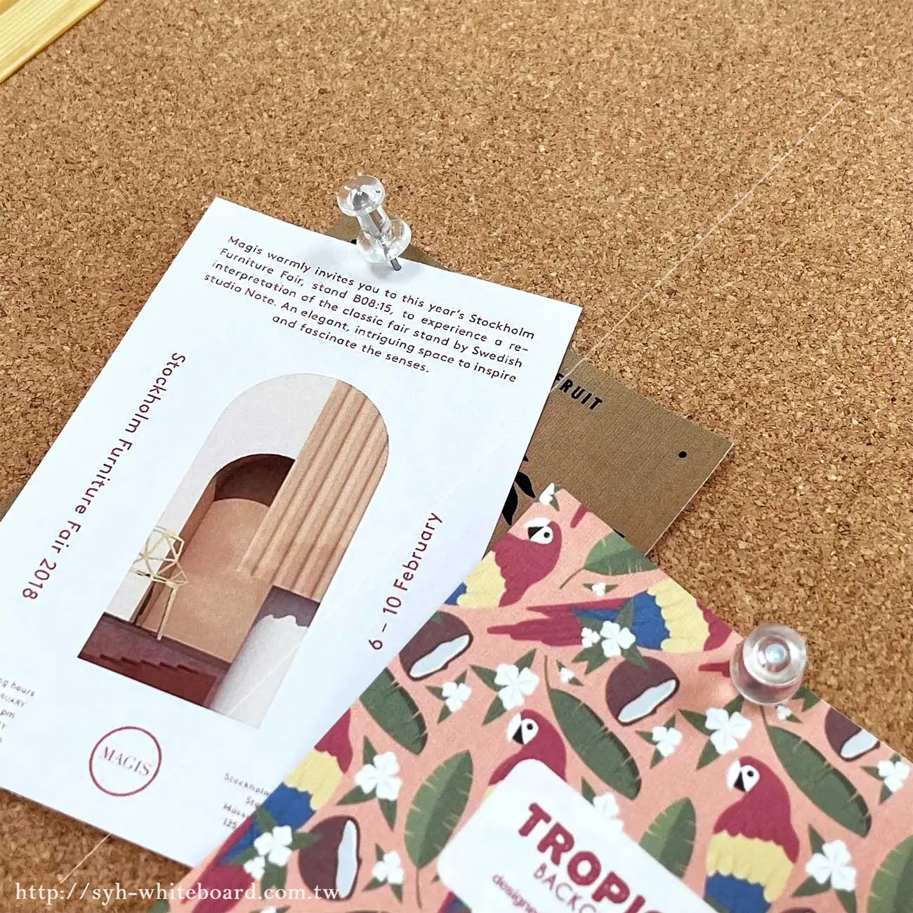 
Classy Imitated Wooden Frame Memo Pin Board Cork Board Bulletin Board Wall Decor 