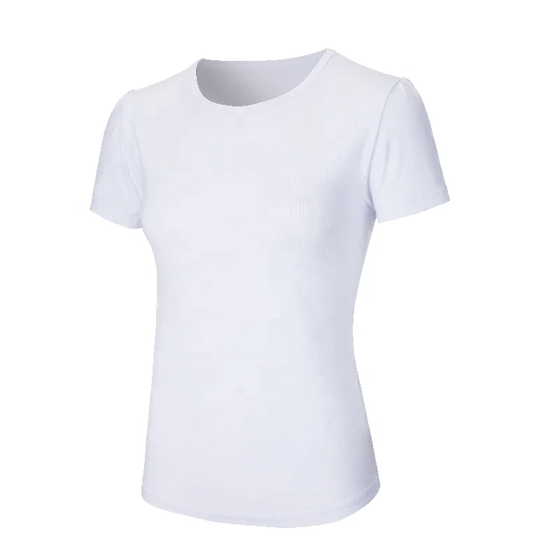 
OEM Wholesale Crew Neck Plain Black White Bamboo Clothing Vogue Tops Woman Tee Ladys Tshirt Ladies T-shirt Women T Shirt 