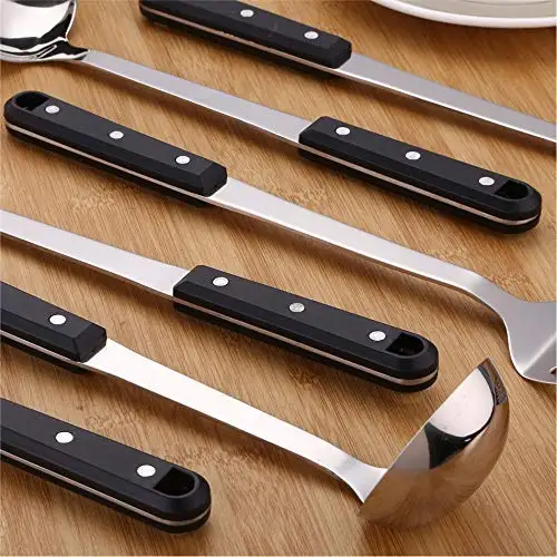 Stainless Steel Long Soup Ladle with Comfortable Nylon Grip Design Spoon Soup Ladle for Kitchen Set Of 1 Pcs
