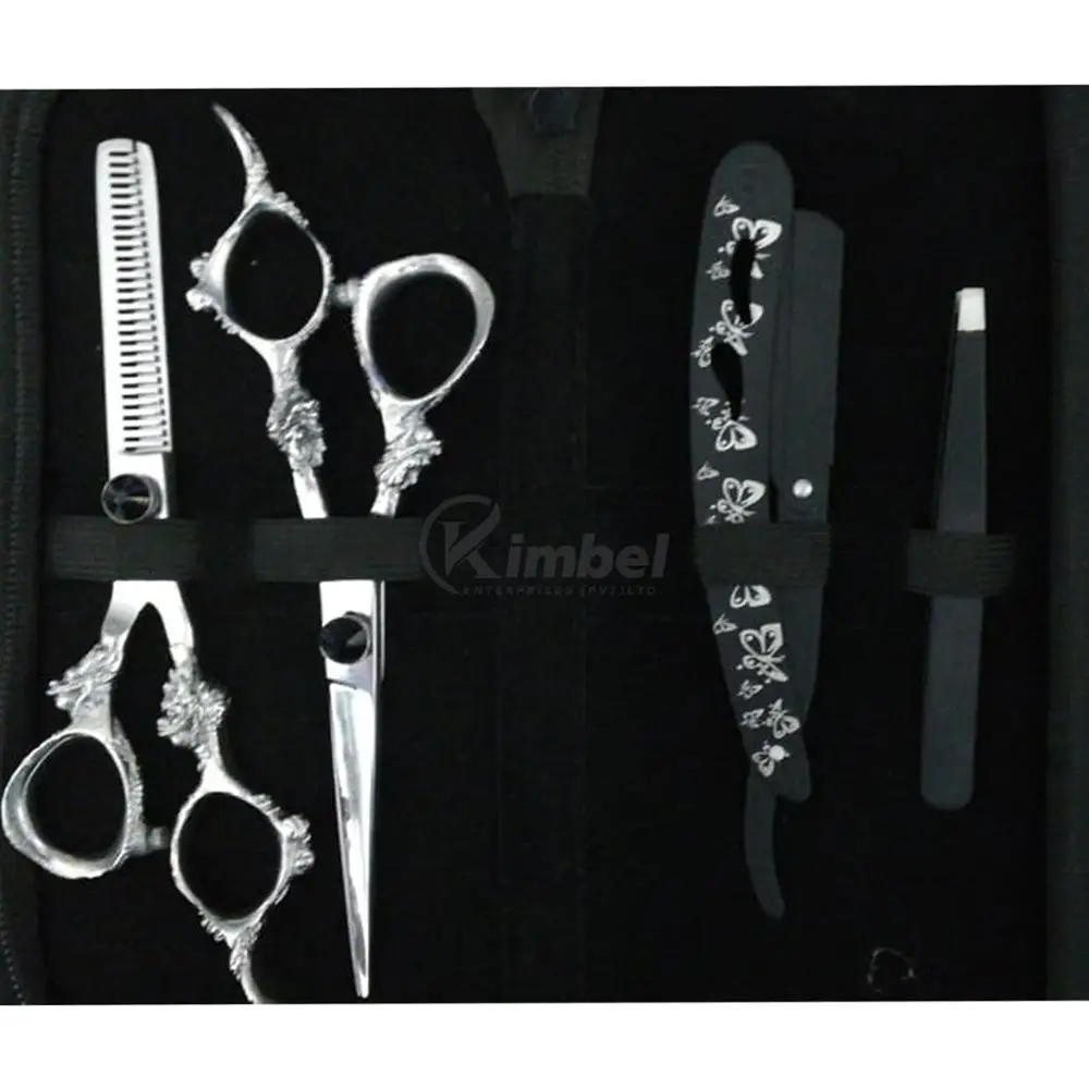 Professional Hairdressing Scissor Kit With Razor Professional Salon Kit For Barbers In Bulk Quantity