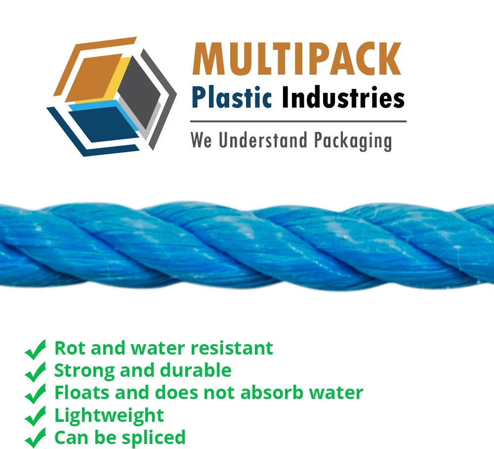 Europe Quality Ropes PP Rope 3mm-40 mm 3 strands twisted yellow pe rope for offshore boat from india warehouse India Factory