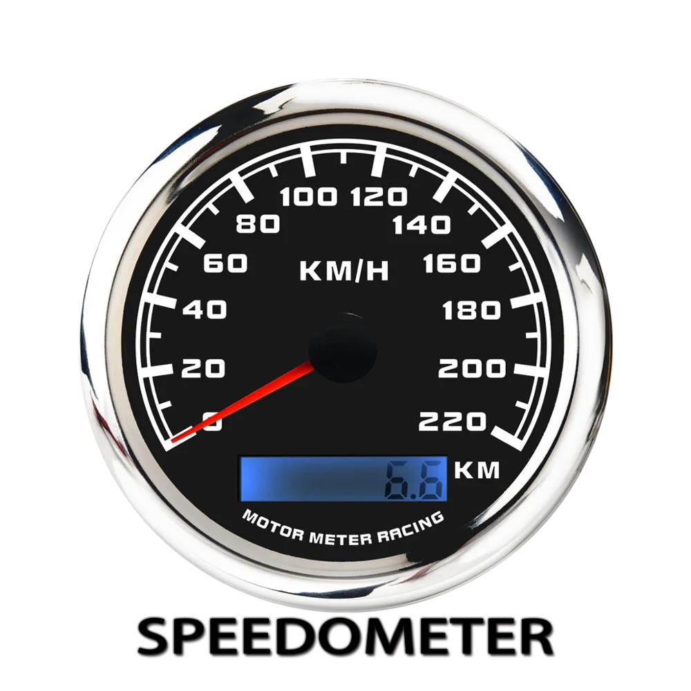  Цифровой Белый светодиодный дисплей 85 мм 220 км/ч Электрический GPS Спидометр для