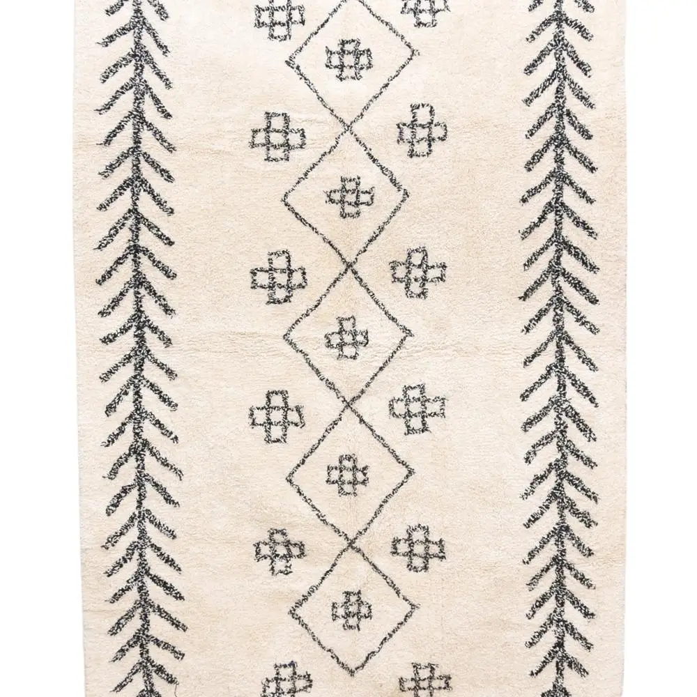 luxury hand knotted cotton woven tufted texture rug