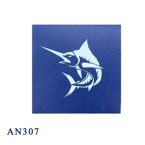 Рыба-меч 3D всплывающие открытки подарки и ремесла бумажные поделки из Вьетнама популярный товар индивидуальный дизайн бестселлер