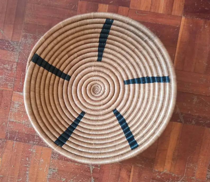 Оптовая продажа набор из 6 африканских корзин ванная корзина шоколадный терракотовый Настенный декор