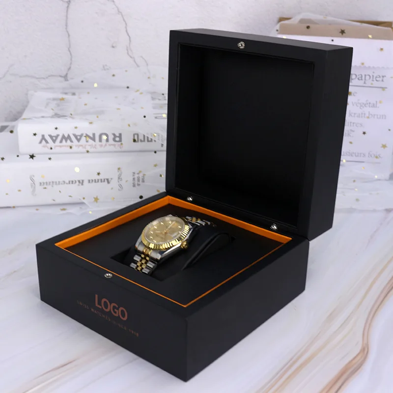 Personalized brand watch case custom china factory in stock watch box custom logo luxury cardboard luxury watch box