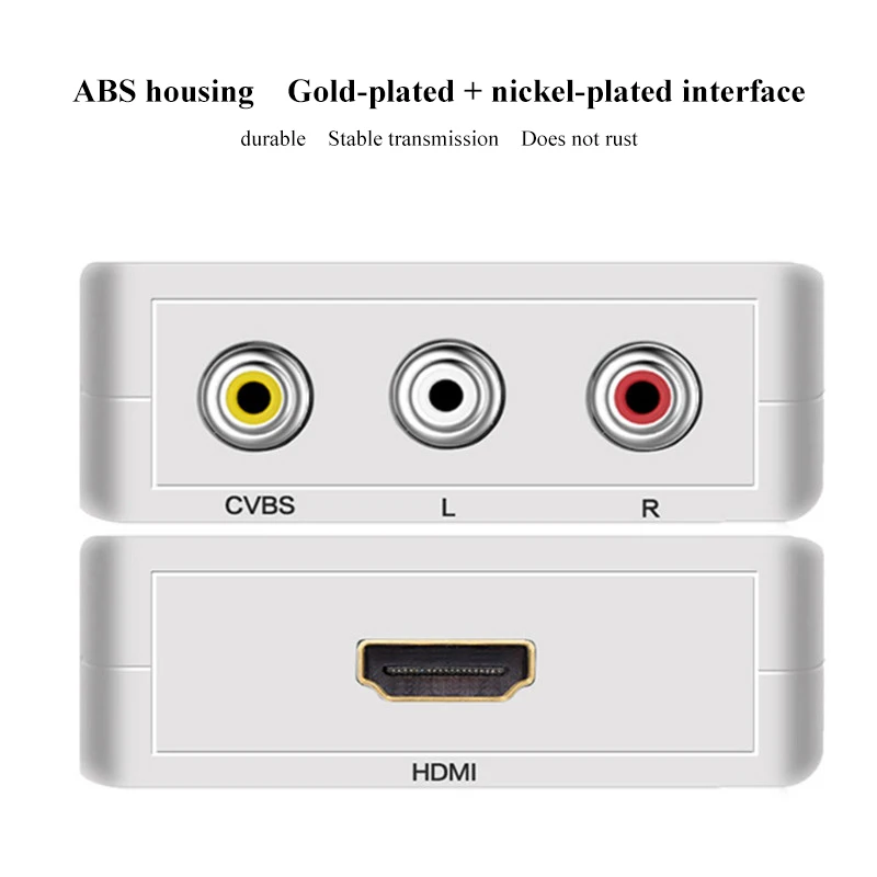 Адаптер-преобразователь HDTV в AV HD видео преобразователь RCA AV/CVSB L/R 1080P 2AV Поддержка NTSC PAL
