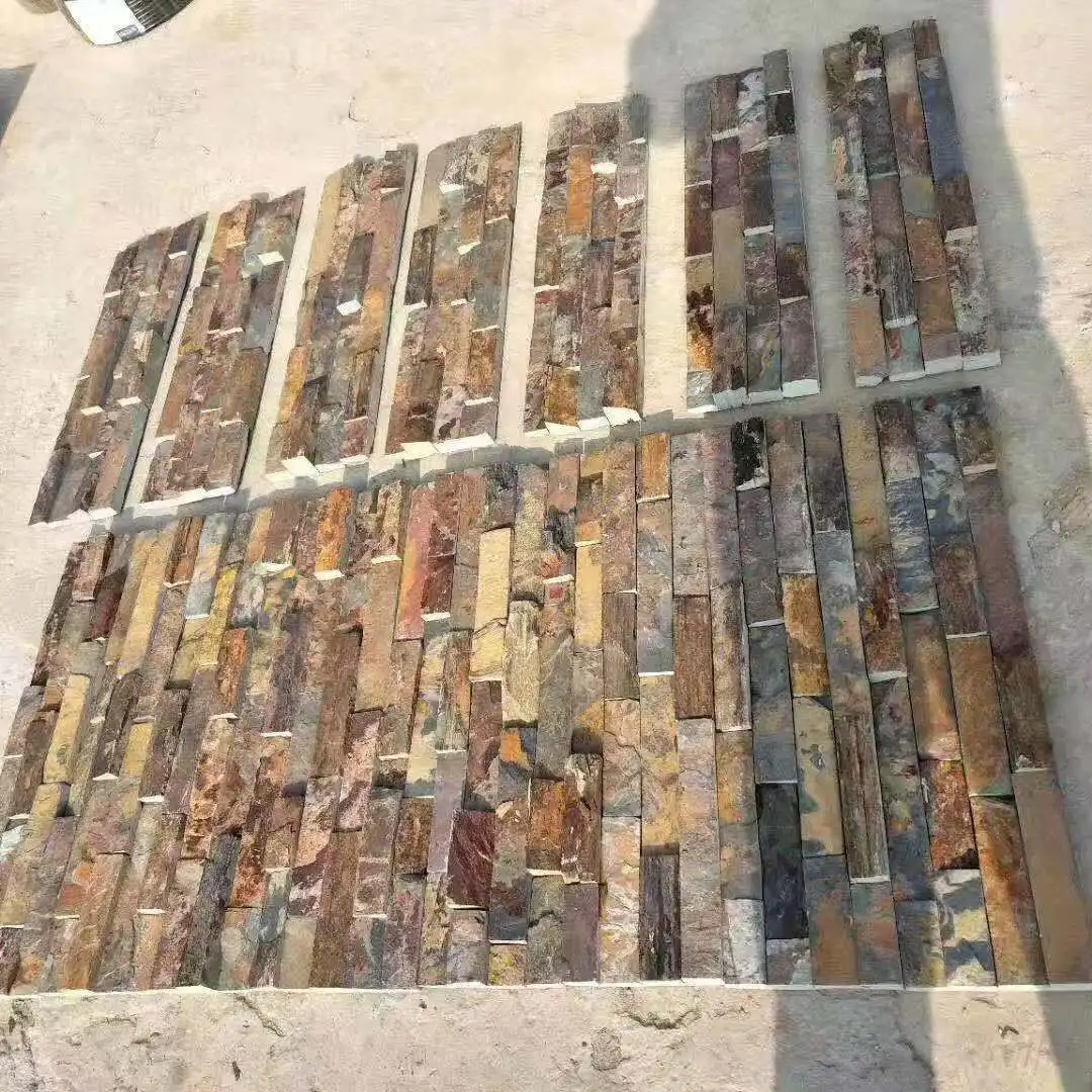 hot sale  rusty culture stone chip pencil size tile for exterior wall