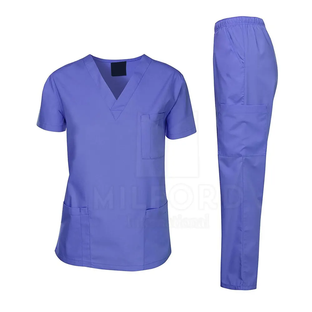 Unisex Hospital Uniform Stylish Medical Scrubs Nursing Uniforms Hospital Scrub Tops And Pants Uniform