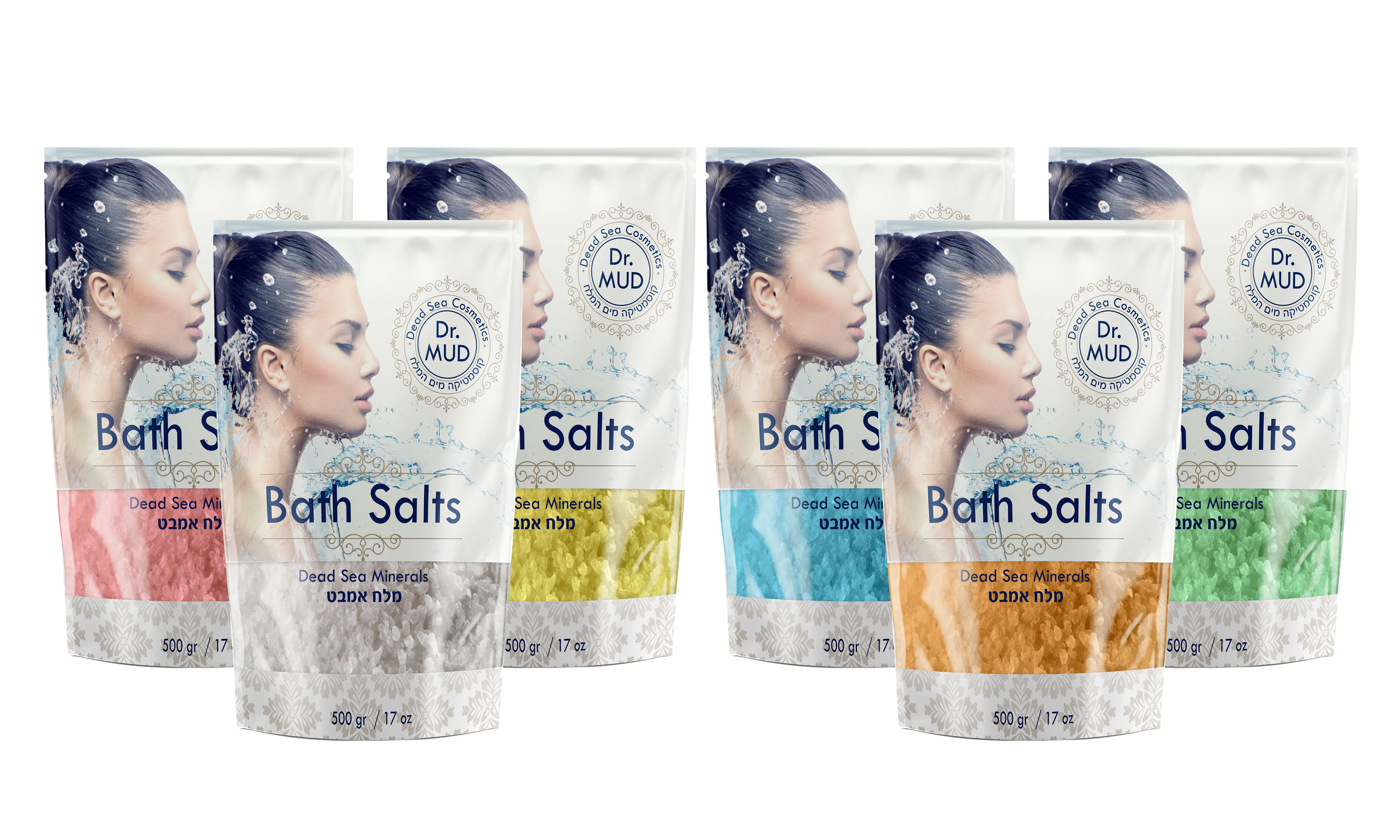 Dead Sea Bath Salt 500g Lavender(Blue) by Dr.MUD Dead Sea Cosmetics