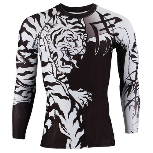 
Long sleeves polyester/Spandex blank 5,Long Sleeve MMA rashguard, Sports Shirts custom sublimated printed mens rash guard 