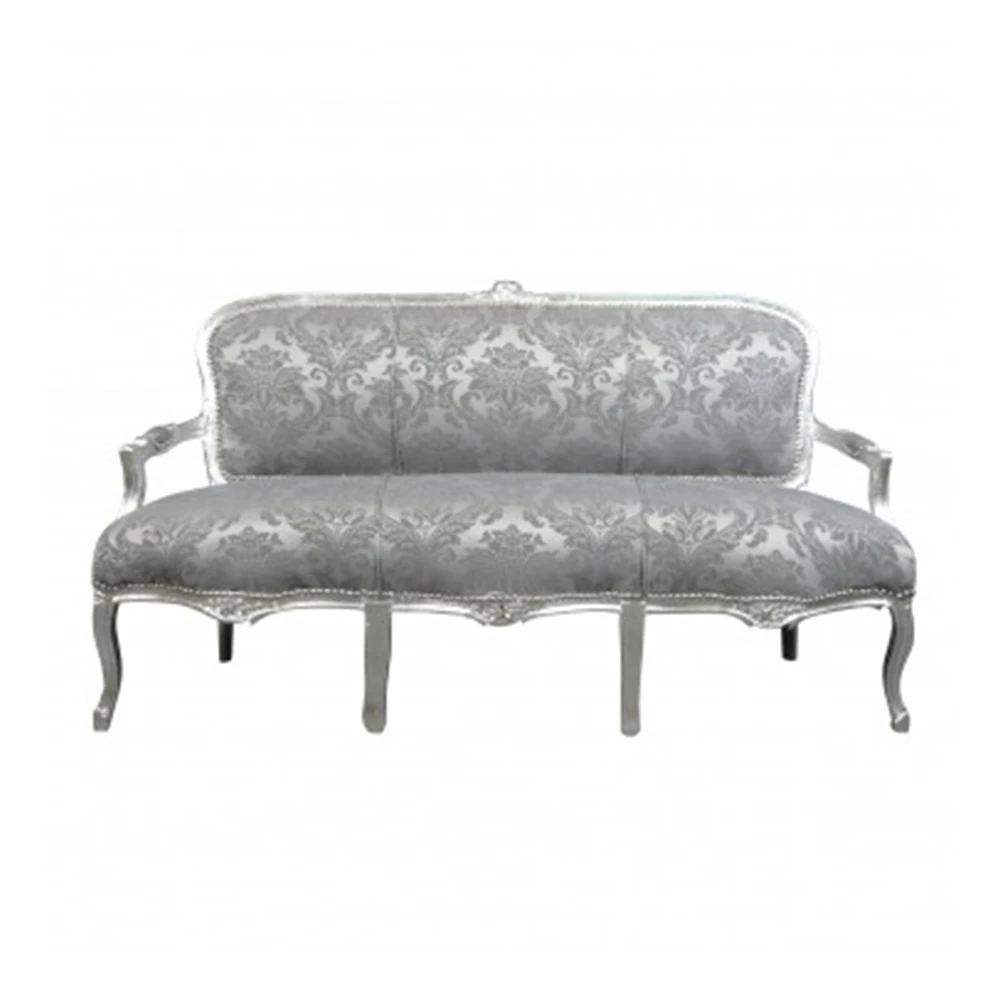 Top Selling Sofa Louis XV grey satin at Markert Price