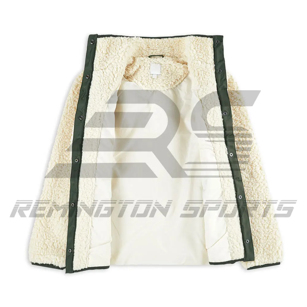 New Arrival High Quality Customized Logo Printing Sherpa Fleece Material 2024 Light Weight Sherpa Jacket