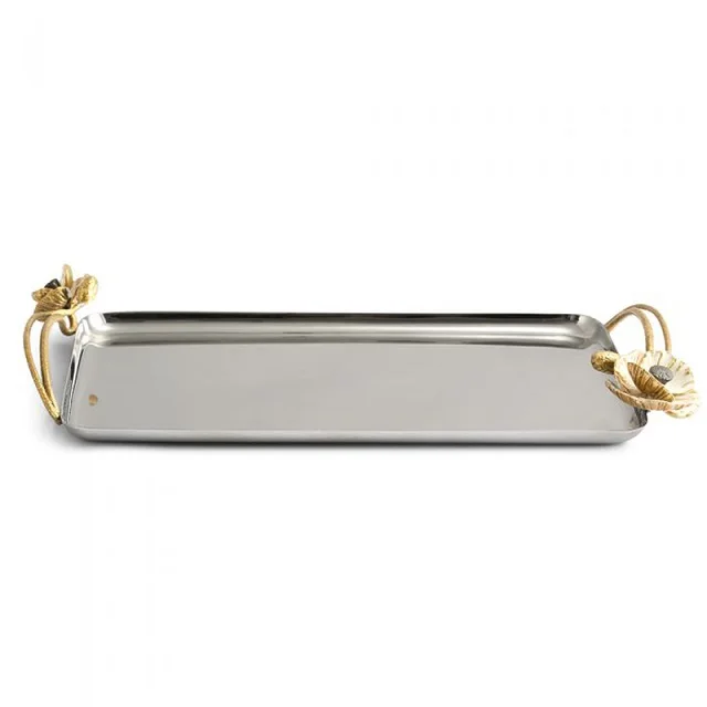 Stylish Metal Serving Tray with Nice Design Handle at best rate