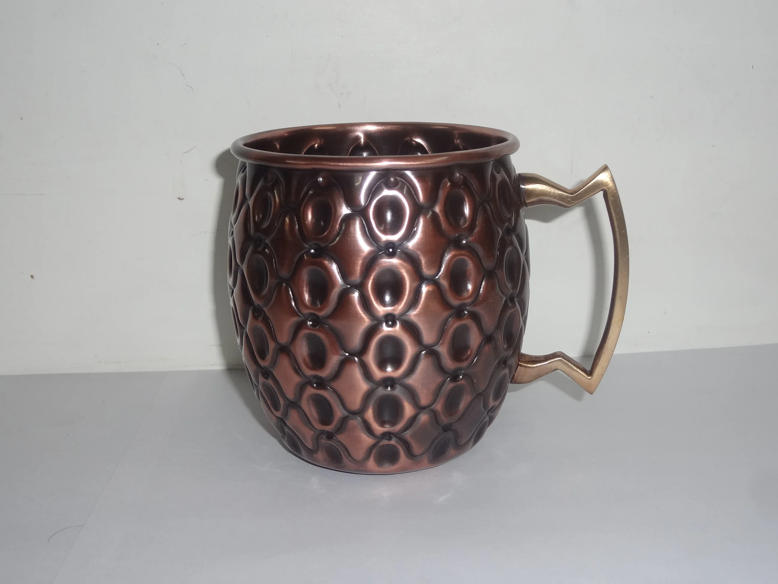 Copper Embossed Moscow Mule Mug Solid Copper Beer and Vodka Mug Moscow Mule Copper Antique Mug