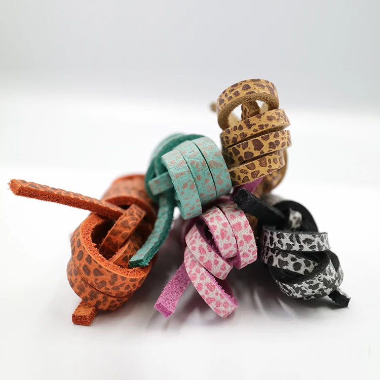 OEM Fashion Wild Animal Pattern Natural Leather Shoelaces