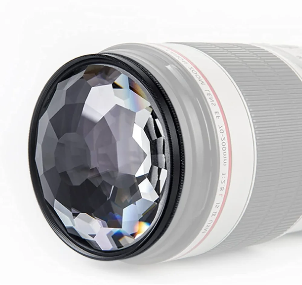 Kaleidoscope Glass Prism Lens Filter Prismatic Effect Filter for Cameras Fractal Filter for Repeated Subjects