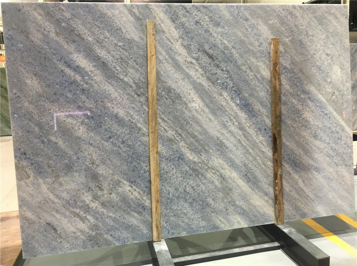  Заводская цена синий кристалл бразильский дом бриллиант мрамор кальцит азулата для украшения интерьера