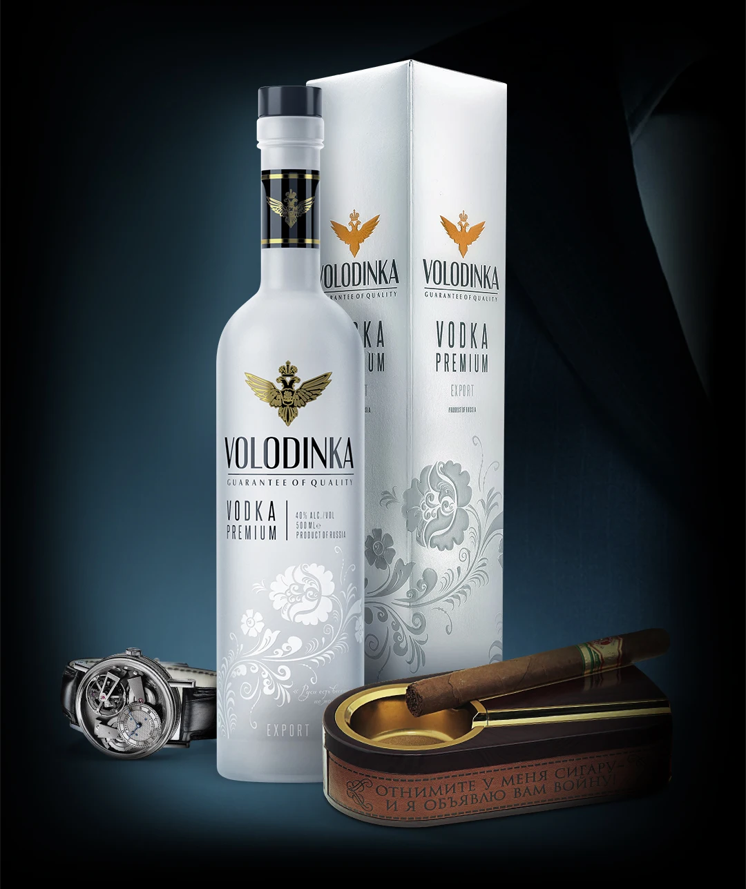 Оптовая продажа высококачественных спиртовых напитков, насыпная упаковка, 500 мл, тубус класса люкс, спиртовая русская натуральная водка «Volodinka»