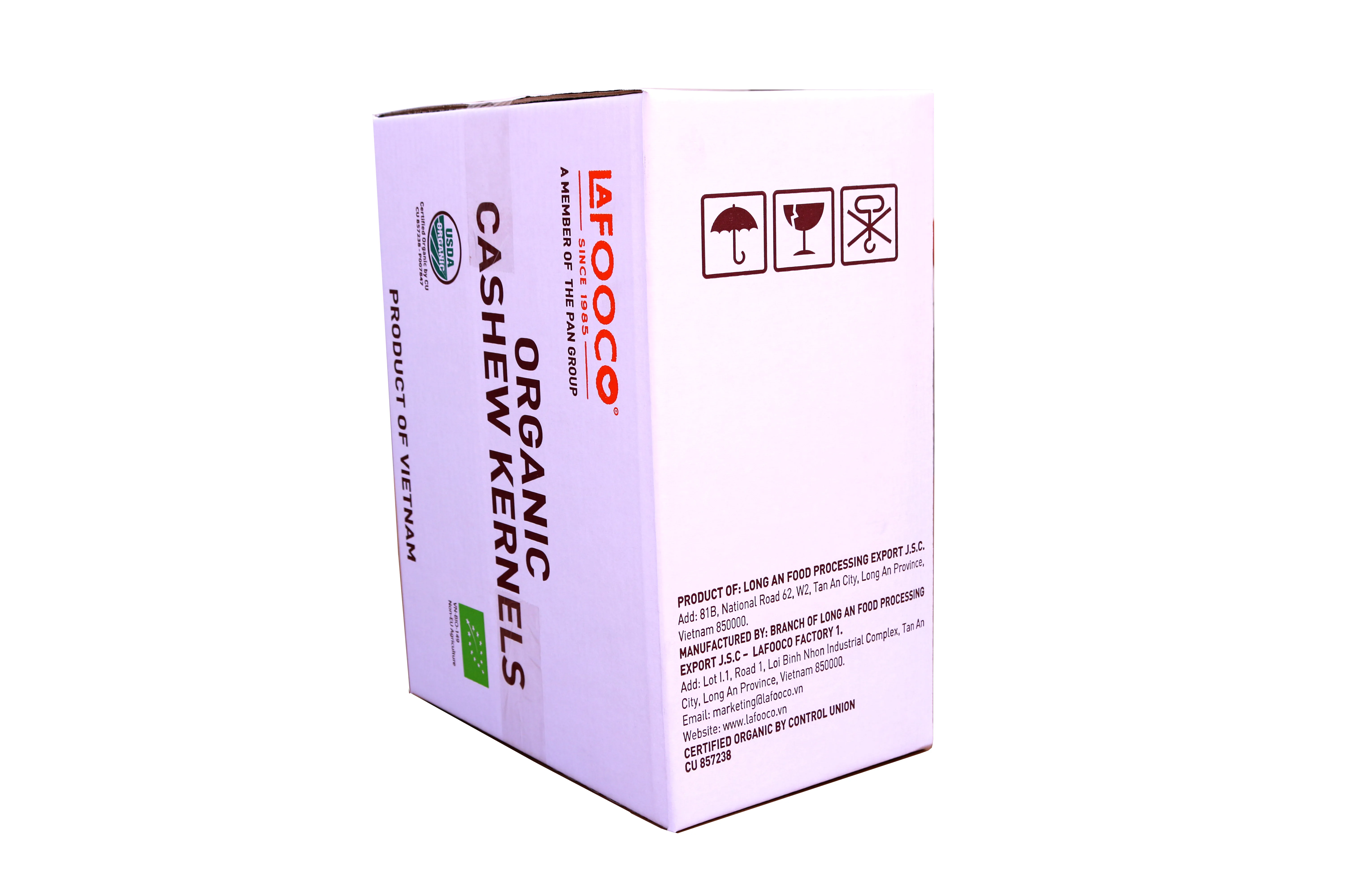 Organic W320 Vietnam Cashew Nuts Pack Bulk In Carton Natural Healthy Nutrition Net Weight 50LBS