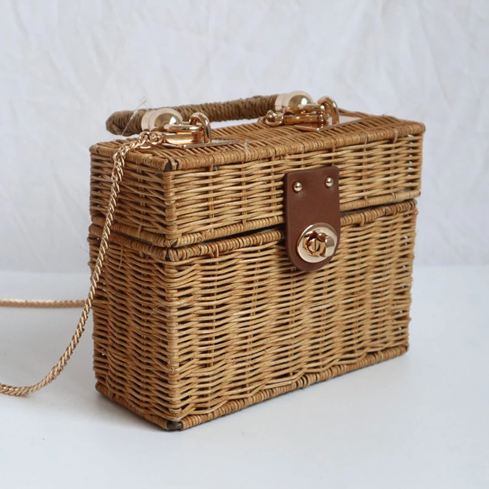 Paper Rope Cross  Slung Grass Woven Small Fragrant Wind Spot Manual Cane Handmade Bag