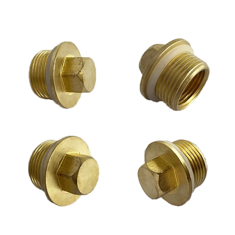 
Manufacturer Water Pipe Plugging Brass Metal Threaded Bushing Plugs Copper Spring Bush Hex Socket Pipe Plug 