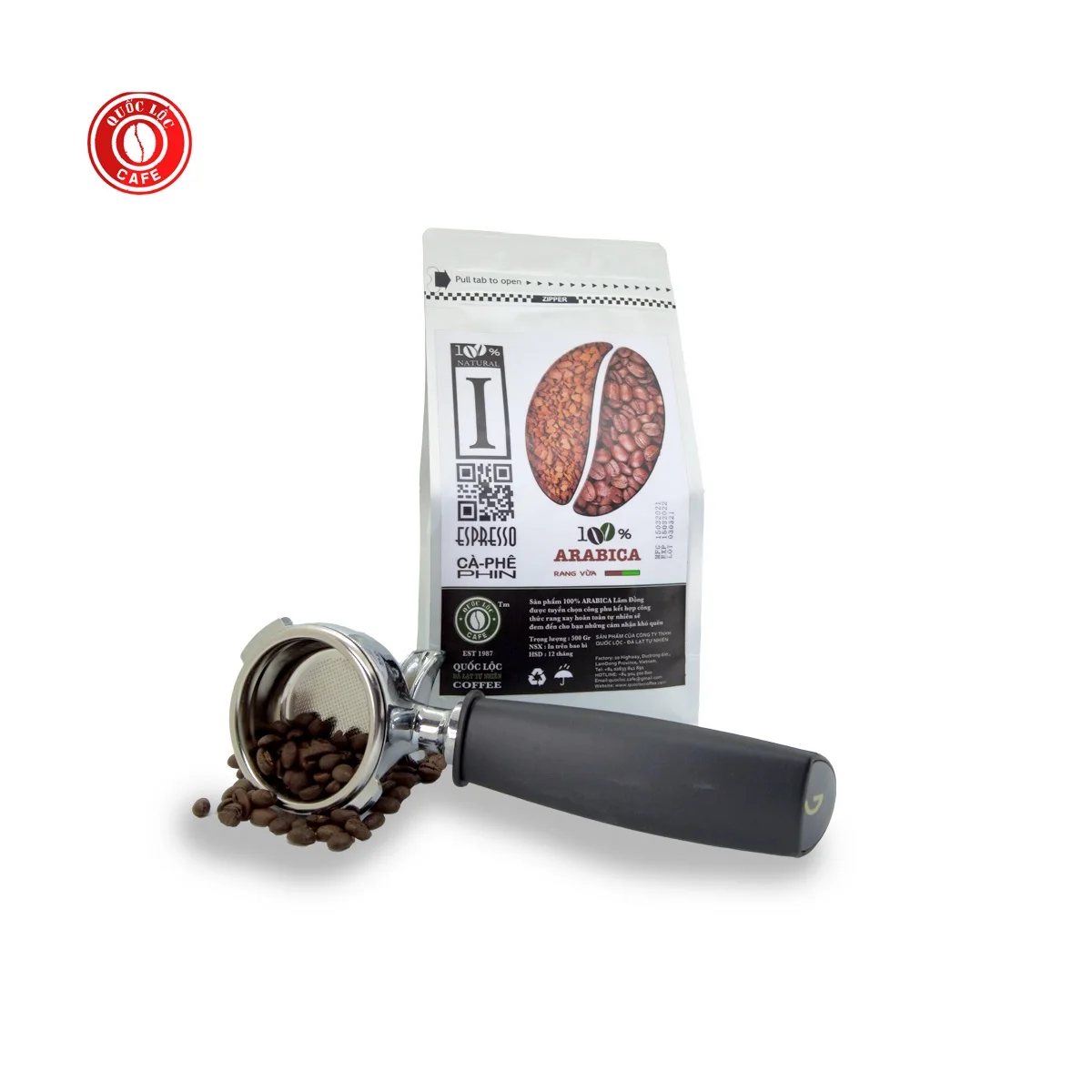 ISO 9001 Certification 100% Arabica 12 months shell life 1000 Gram Quoc Loc Arabica coffee from Vietnam