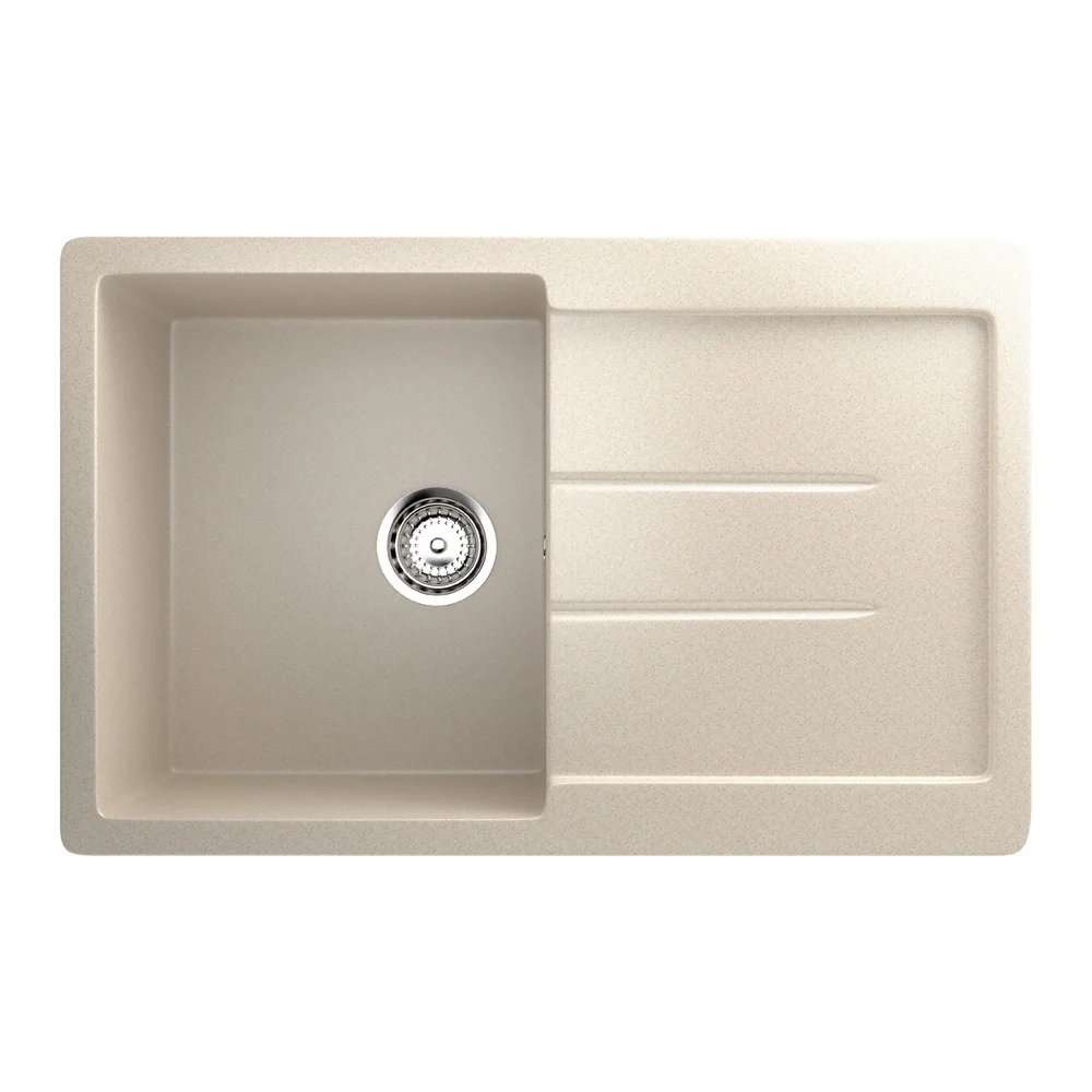 Durable kitchen sink single bowl ULGRAN U-507 reversible, composite rectangular color kitchen sink