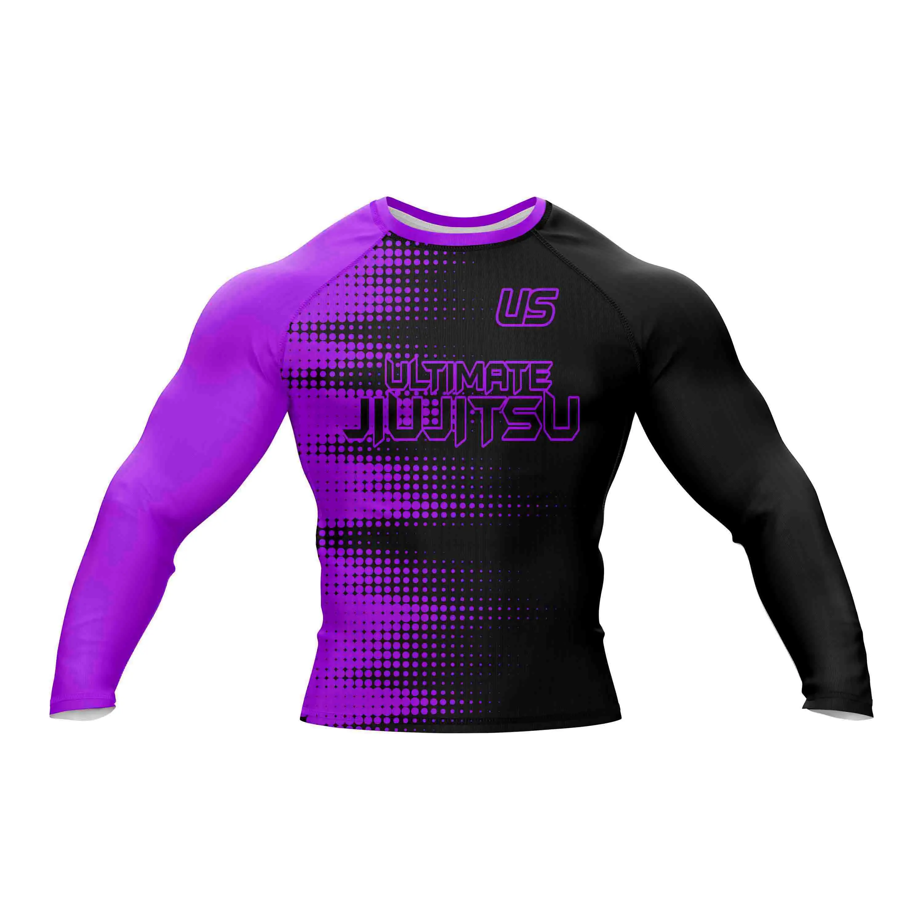 Customized Sublimation Full Sleeve Rashguard MMA & BJJ Sports Wear for Gym Fitness Training