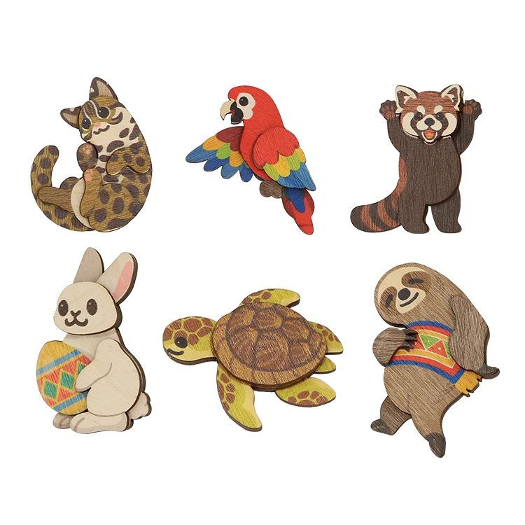 Easter Wooden Magnet Embellishments Rabbit Magnet Ornaments