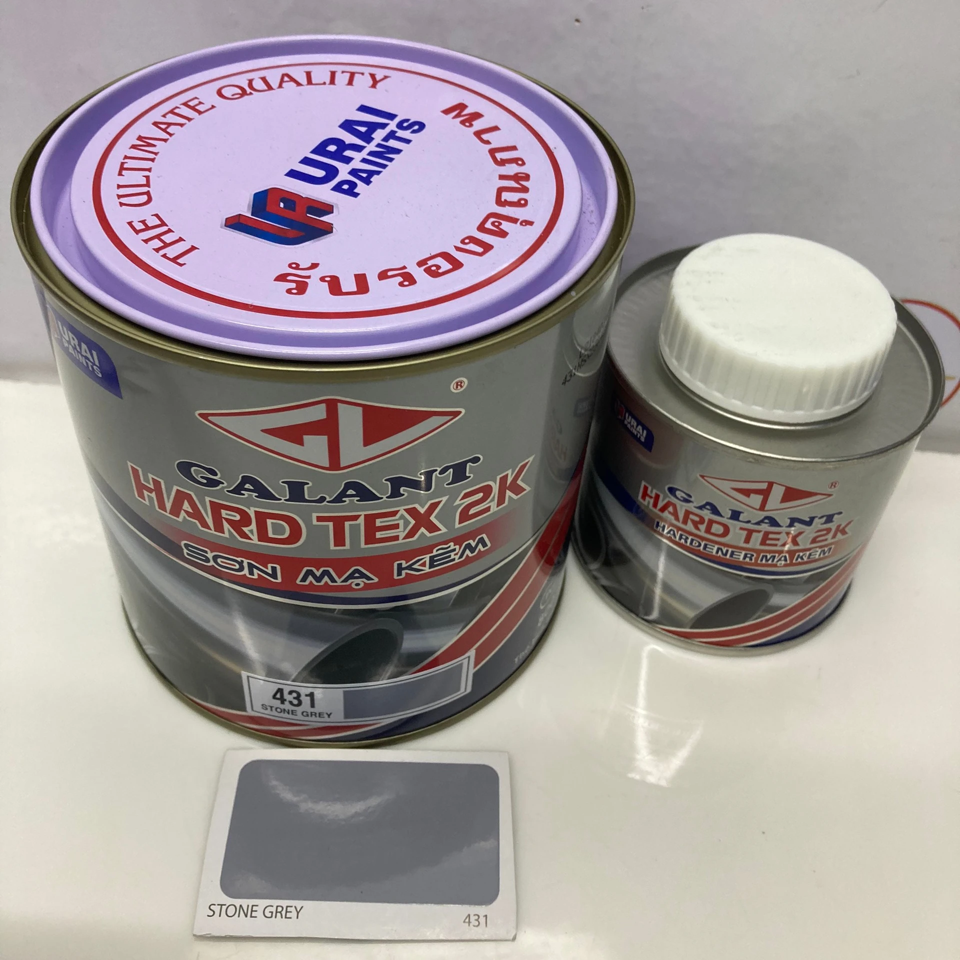 
Grey Stone 431 for Zinc Alloy and Wood Surfaces Galant Hard Tex 2k Best Paint for Galvanized Metal Epoxy Liquid Coating 24month 