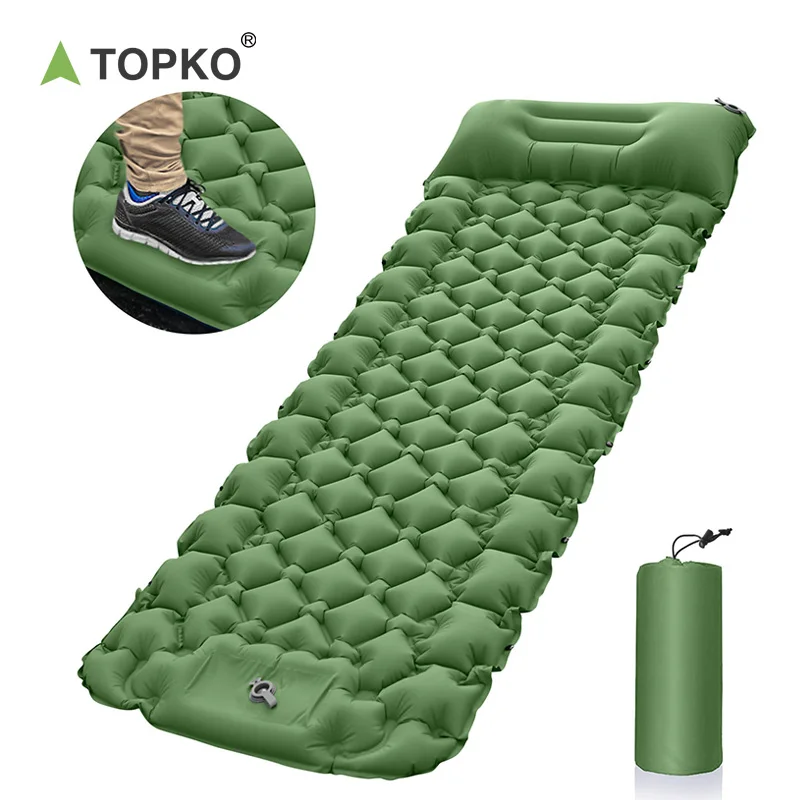 TOPKO Sleeping Pad, Ultralight Inflatable Sleeping Mat for Camping, Backpacking, Hiking - Lightweight and Inflatable