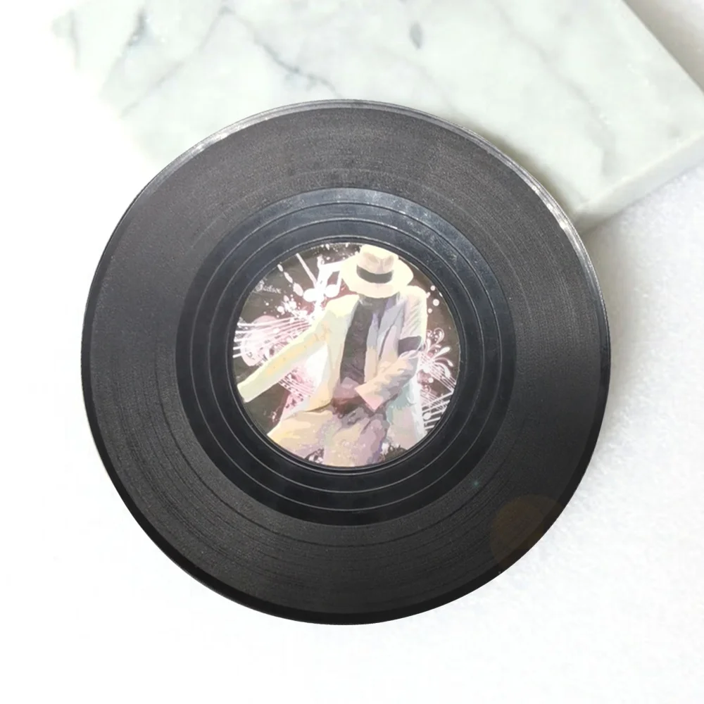 Fast Delivery Old Vintage Vinyl Coaster Retro Vinyl Record Disk Coaster Retro Vinyl Record Coasters