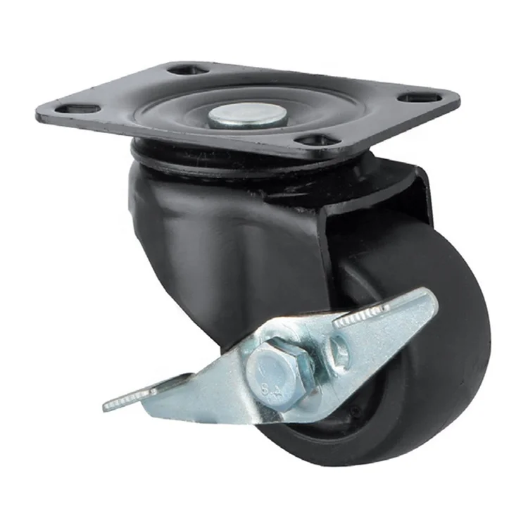WBD 1.5-3IN heavy duty low profile nylon wheels low profile swivel business machine caster