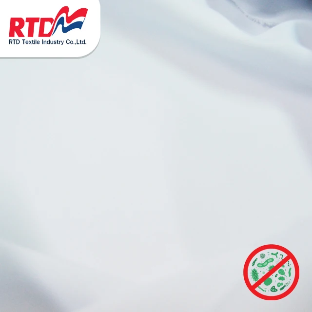 RTD Microbrand Fabric 100% Polyester For Uniform Or Medical Textile - White WD1294